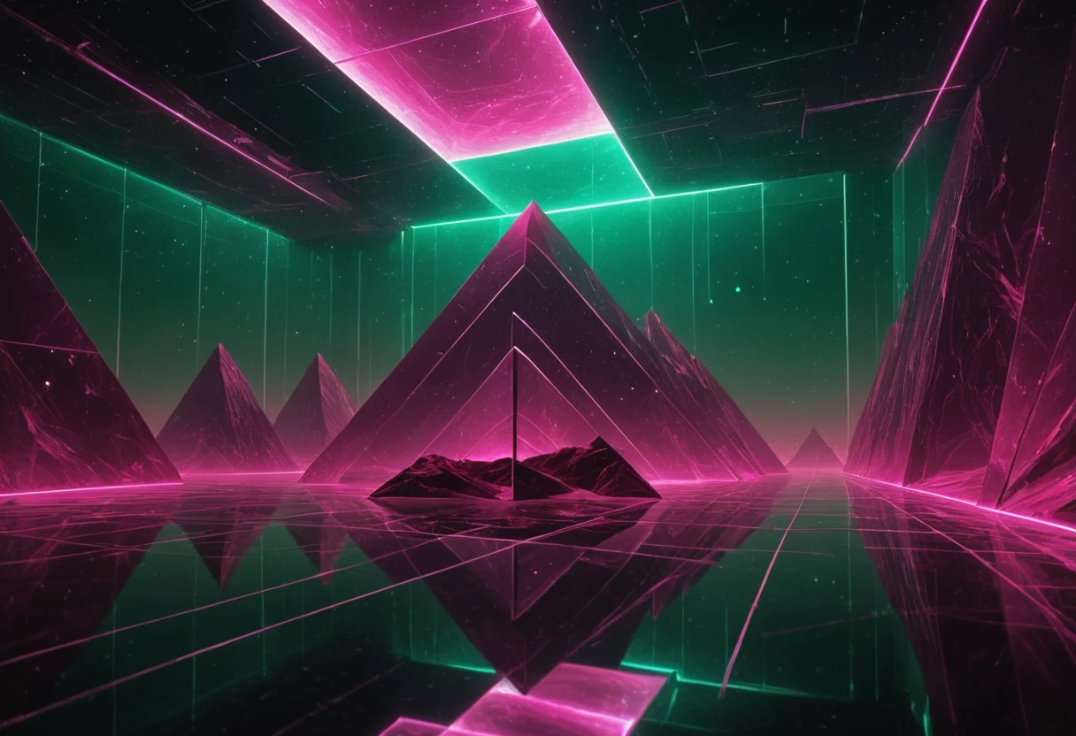 Fractured Geometry Landscape — AI generated image