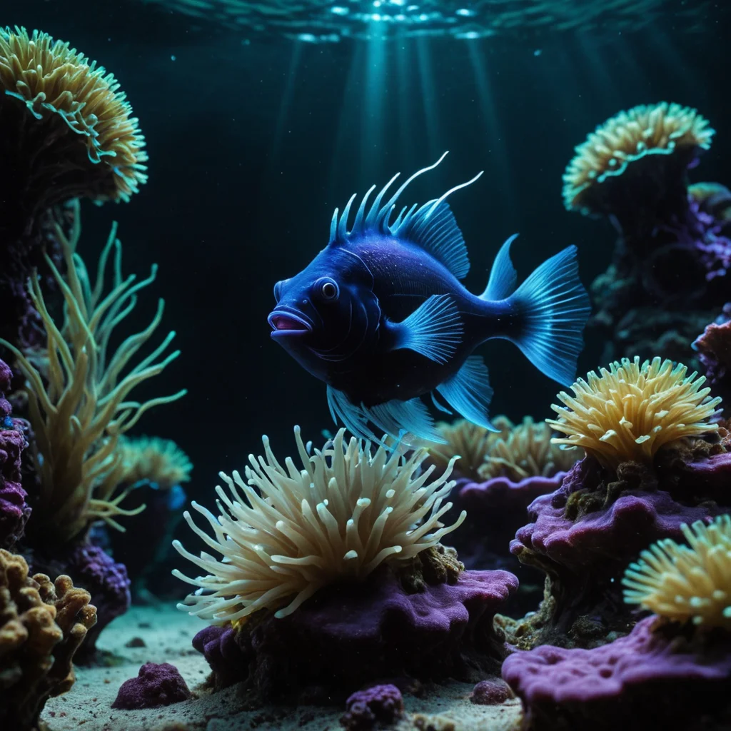 Deep-Sea Bioluminescence — AI generated image
