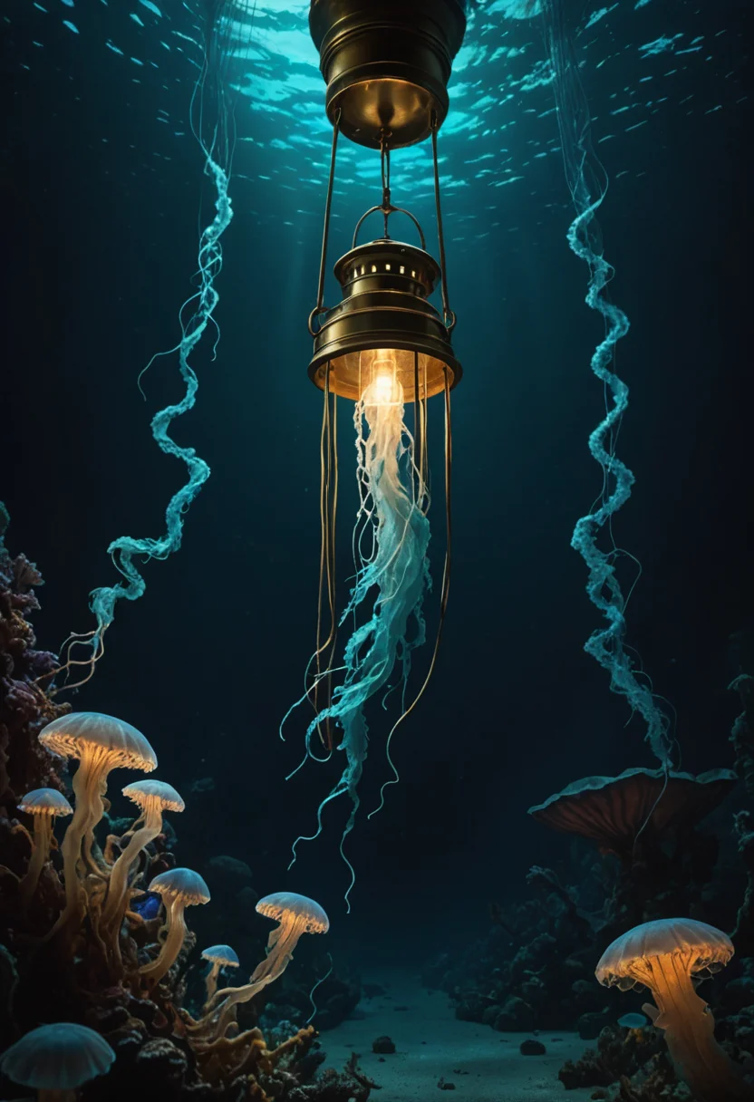 Sunken Lantern Glow — AI generated image