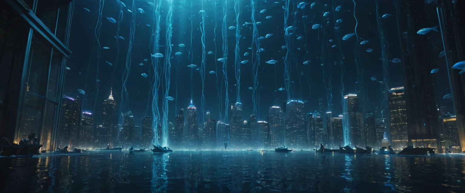 Abyssal Prism City — AI generated image