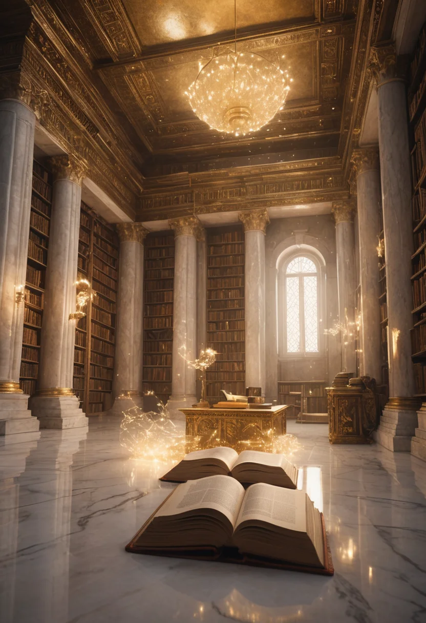 Aether Monastery Library — AI generated image