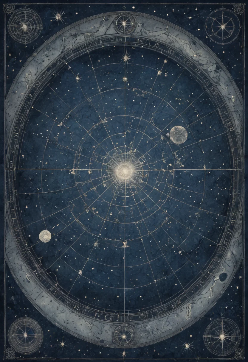 Ancient Celestial Map — AI generated image