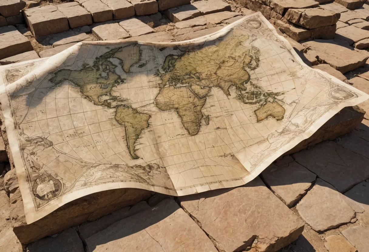 Ancient Map Ruin — AI generated image