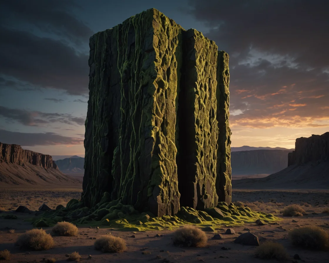 Ancient Monolith Sanctuary — AI generated image