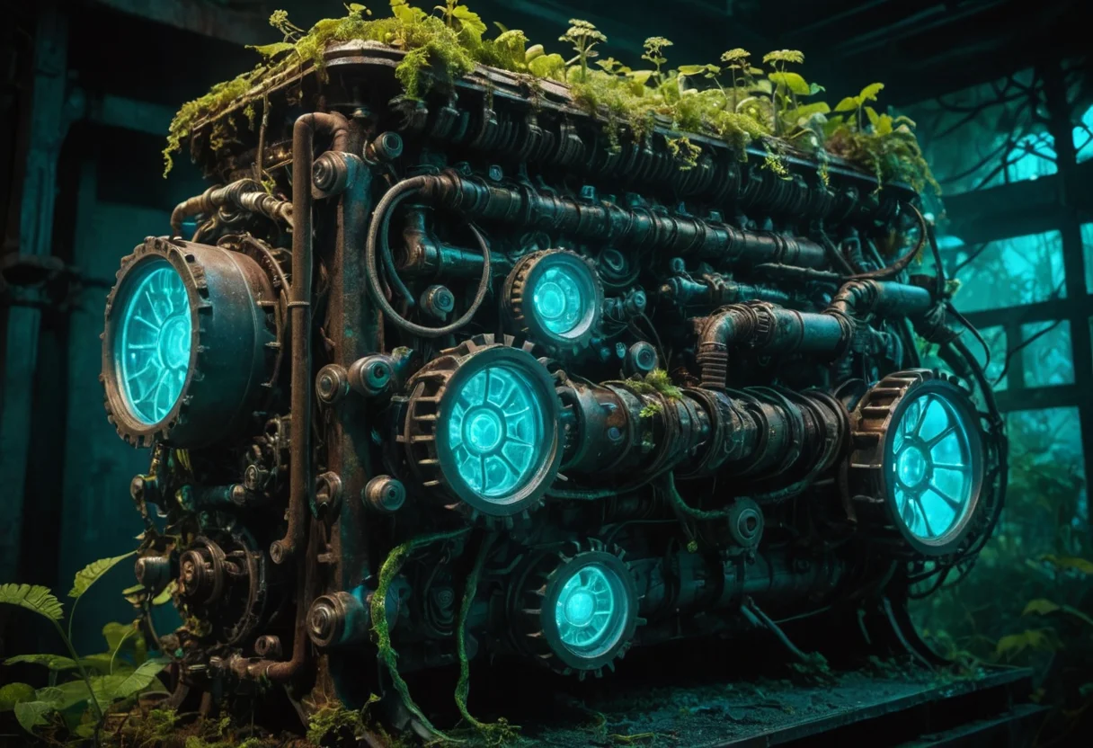 Bioluminescent Engine — AI generated image