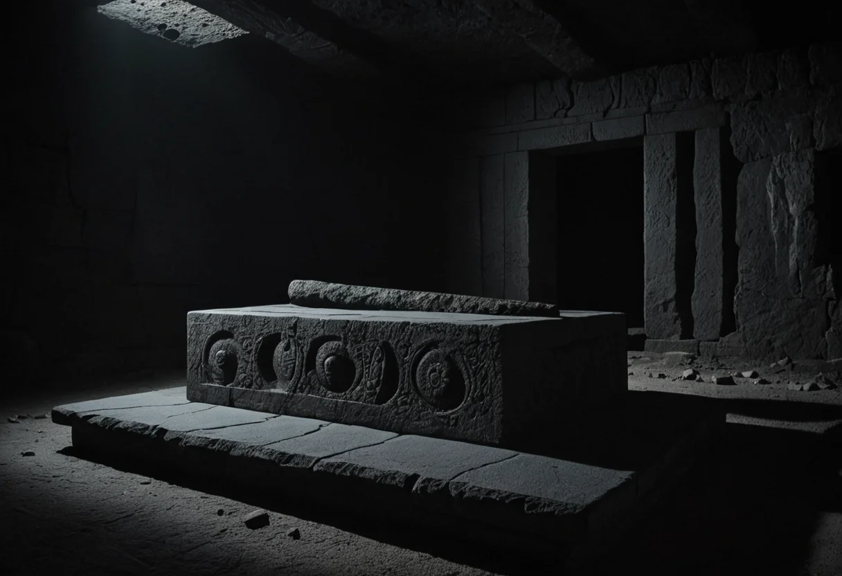 Celestial Fossil Altar — AI generated image
