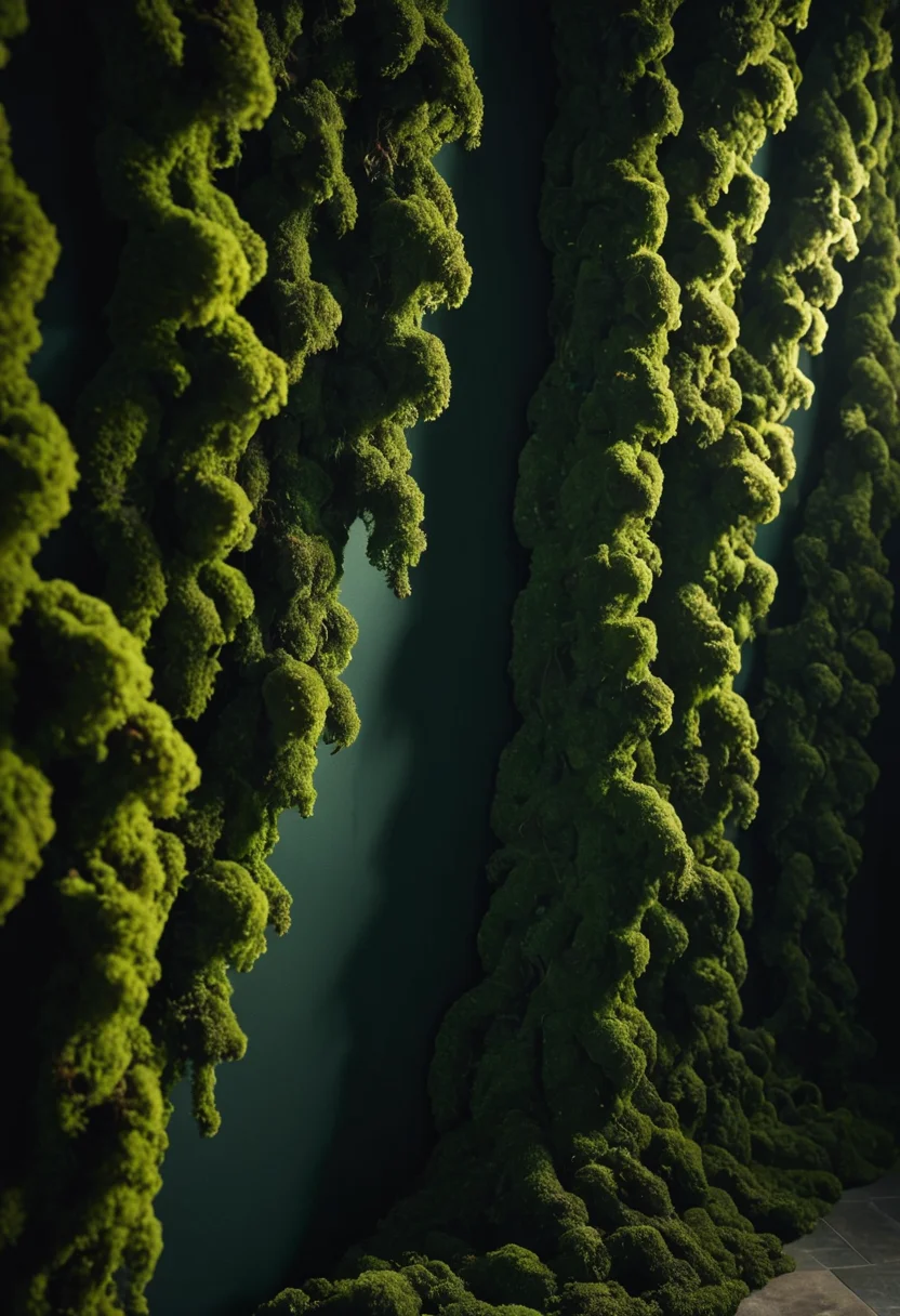 Chrome-Moss Tapestry — AI generated image