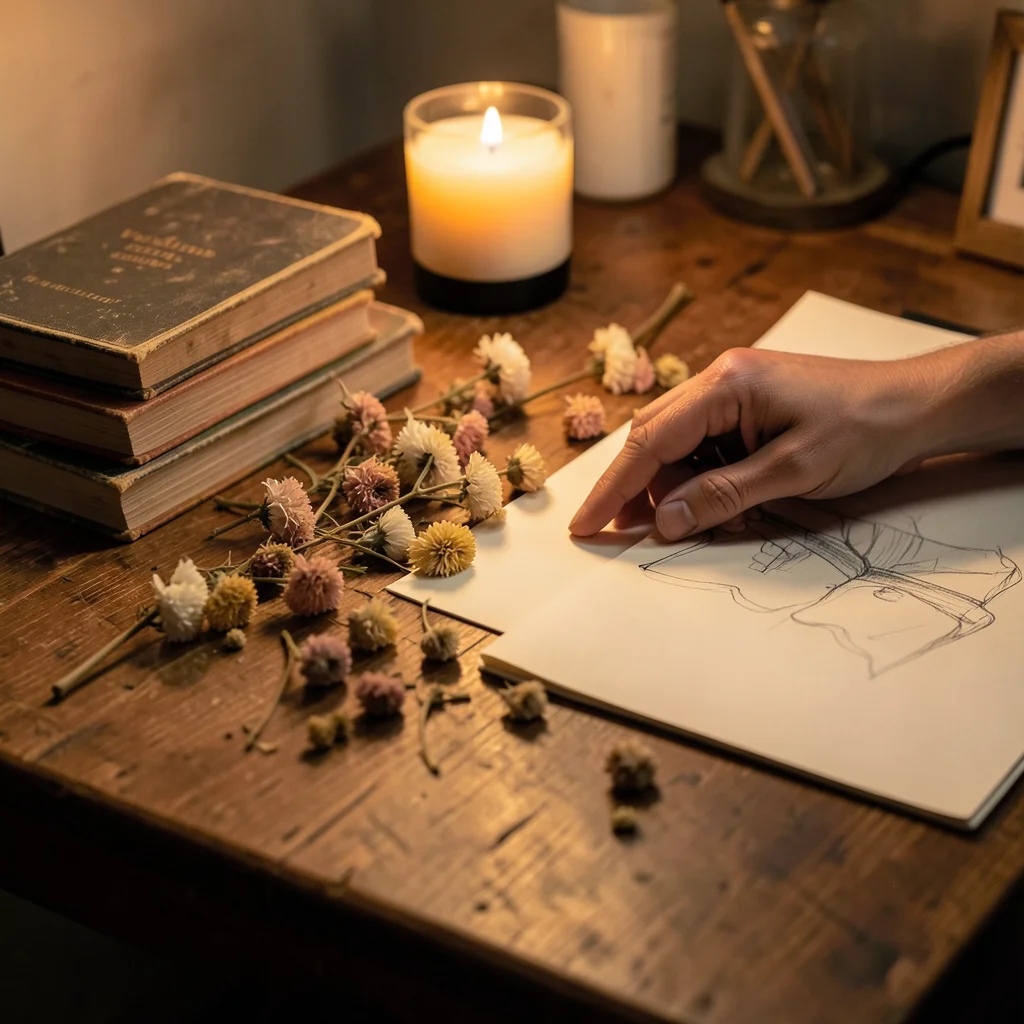 Desk Ritual — AI generated image
