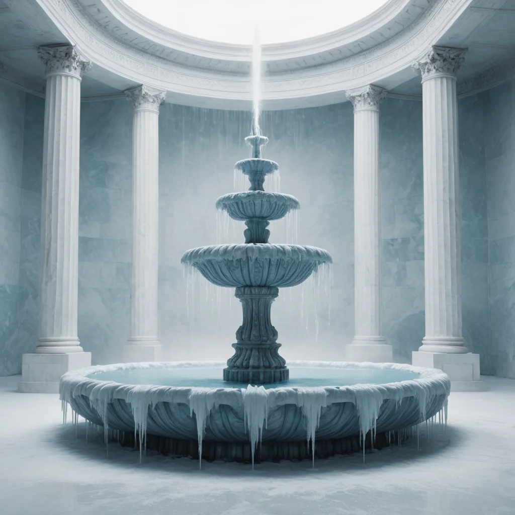 Cryo Fountain Void — AI generated image