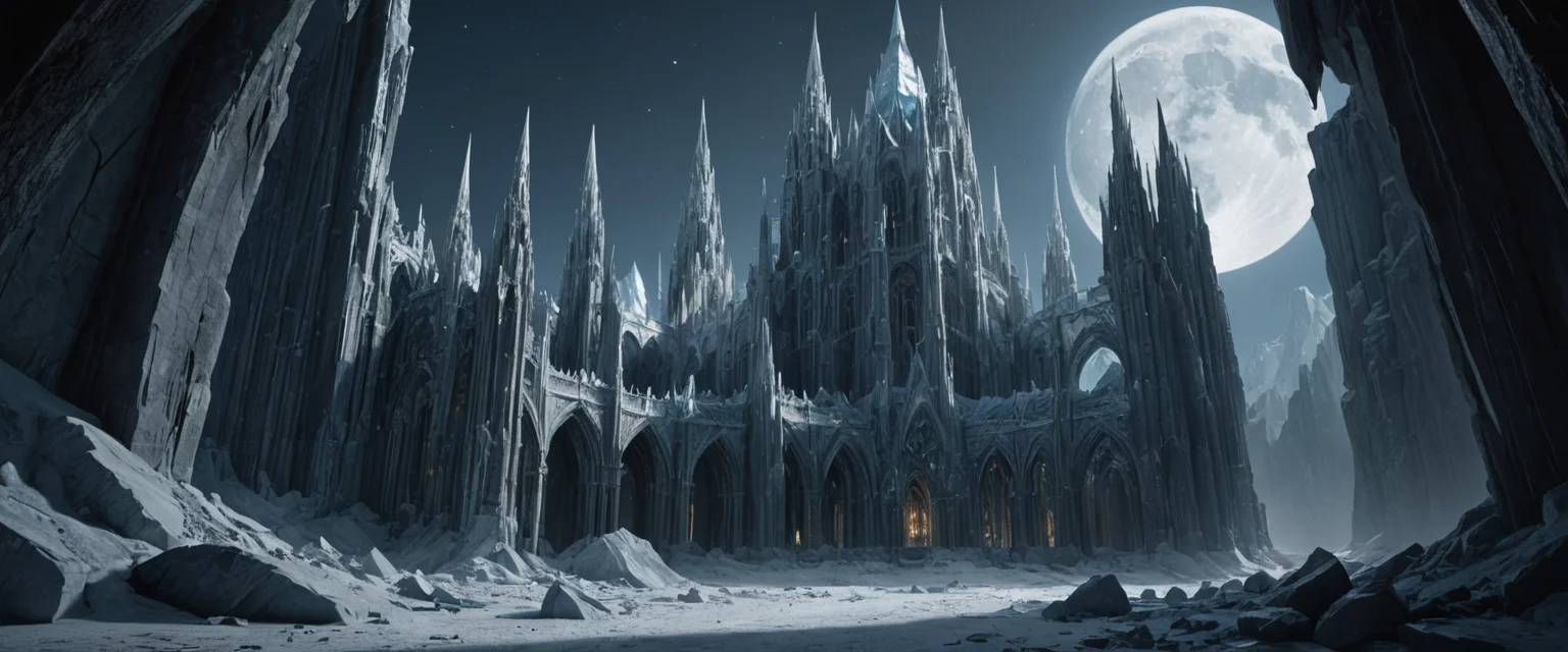 Fractured Ice Cathedral — AI generated image