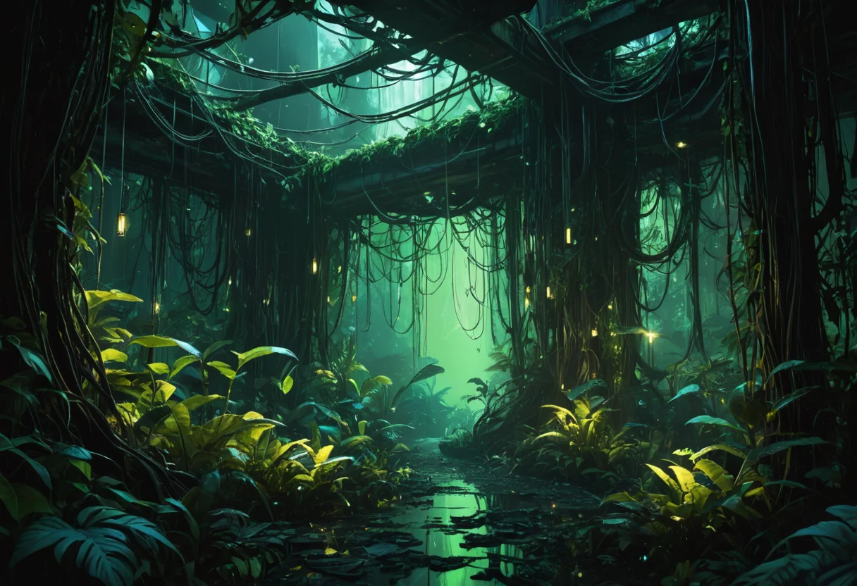 Cyber-Flora Jungle — AI generated image