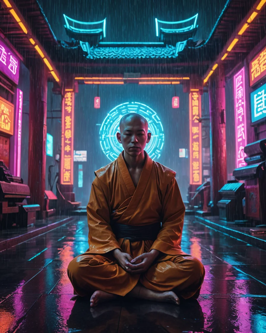 Cybernetic Monk Zen — AI generated image