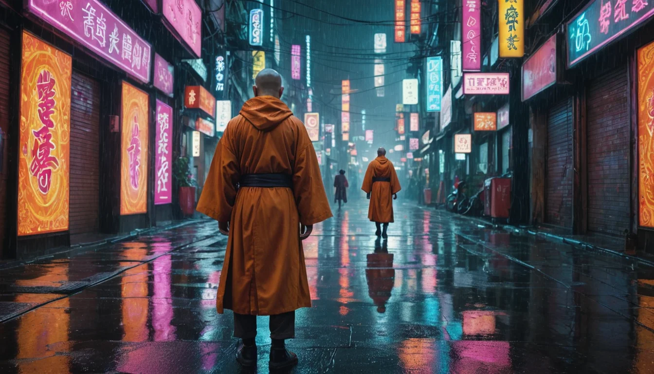 Cyberpunk Monk — AI generated image