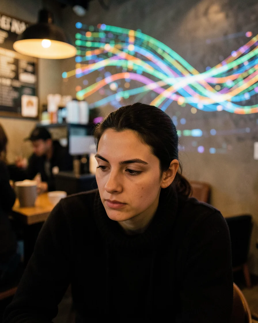 Data Stream Portrait — AI generated image