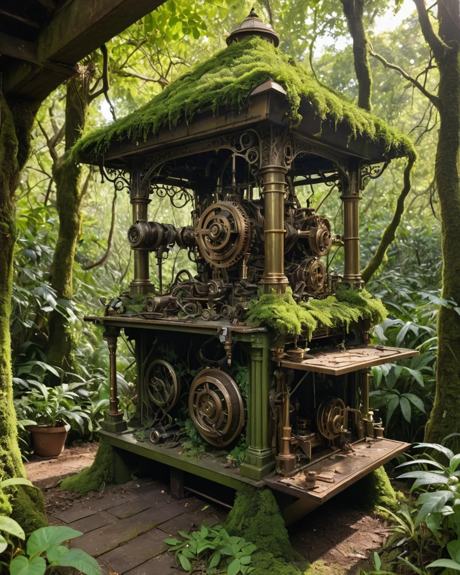 Decaying Machine Garden — AI generated image