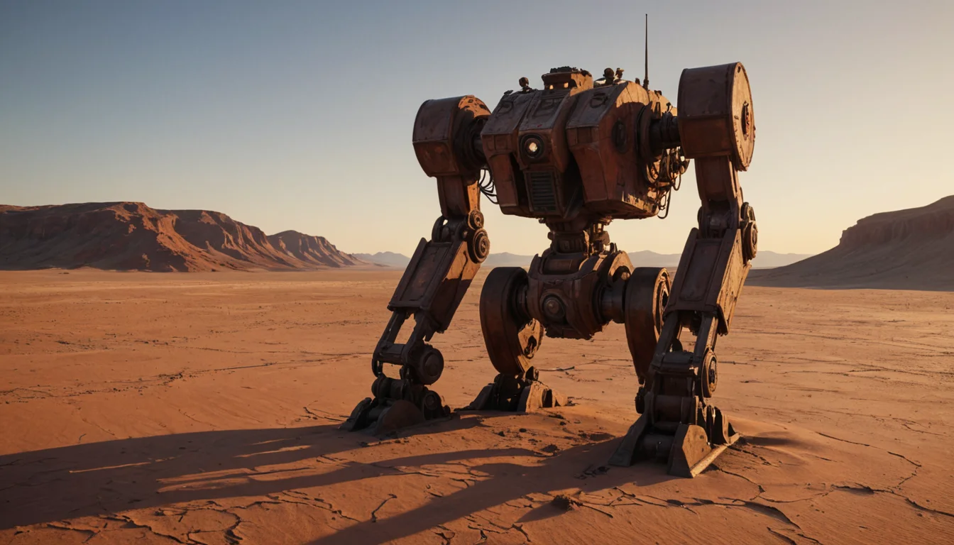 Desert Mechanical Sentinel — AI generated image