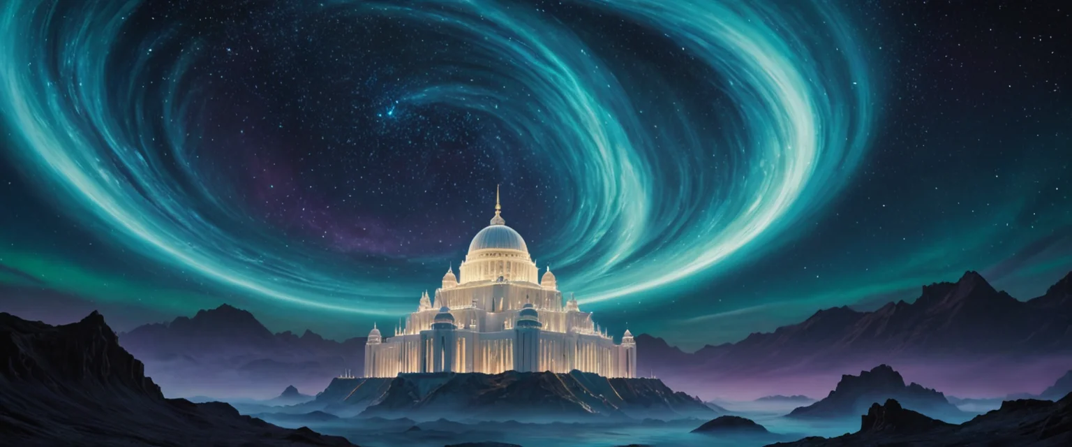 Ethereal Aether Monastery — AI generated image