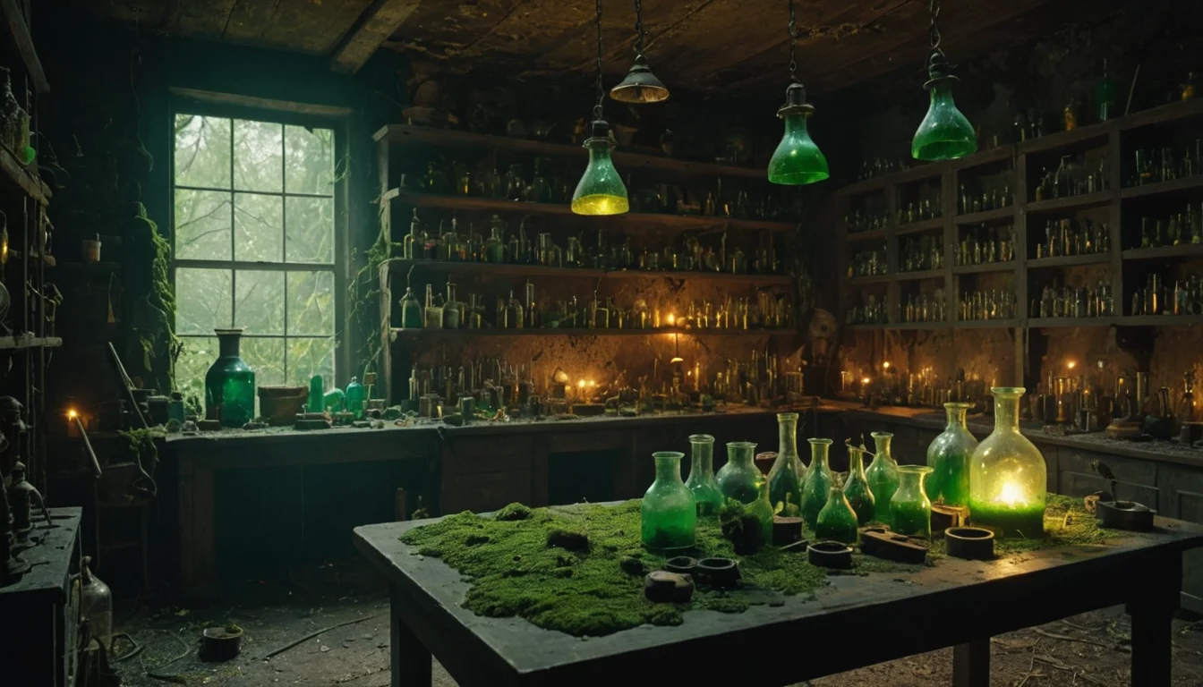 Decaying Alchemist's Lab — AI generated image