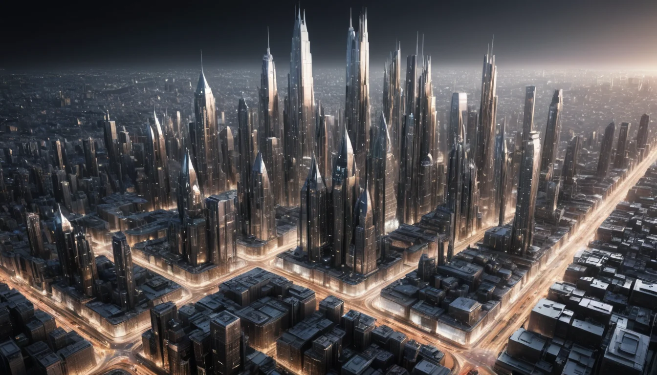 Fluid Geometry City — AI generated image