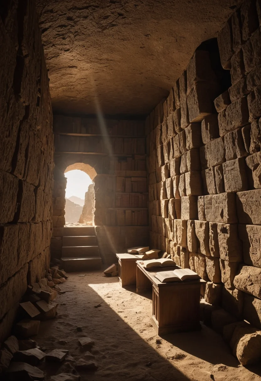 Stone Scroll Archive — AI generated image