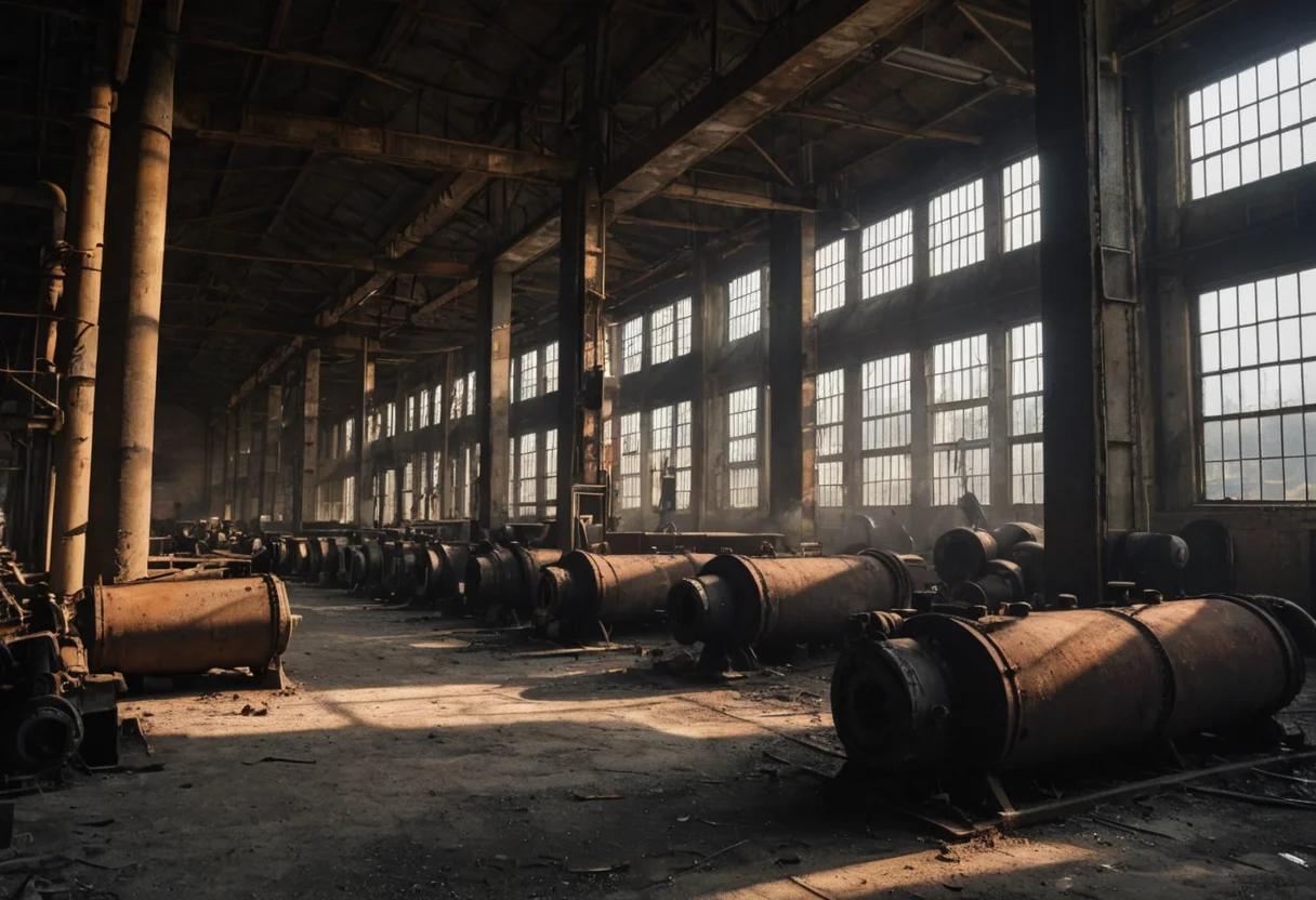 Forgotten Machinery Ruin — AI generated image