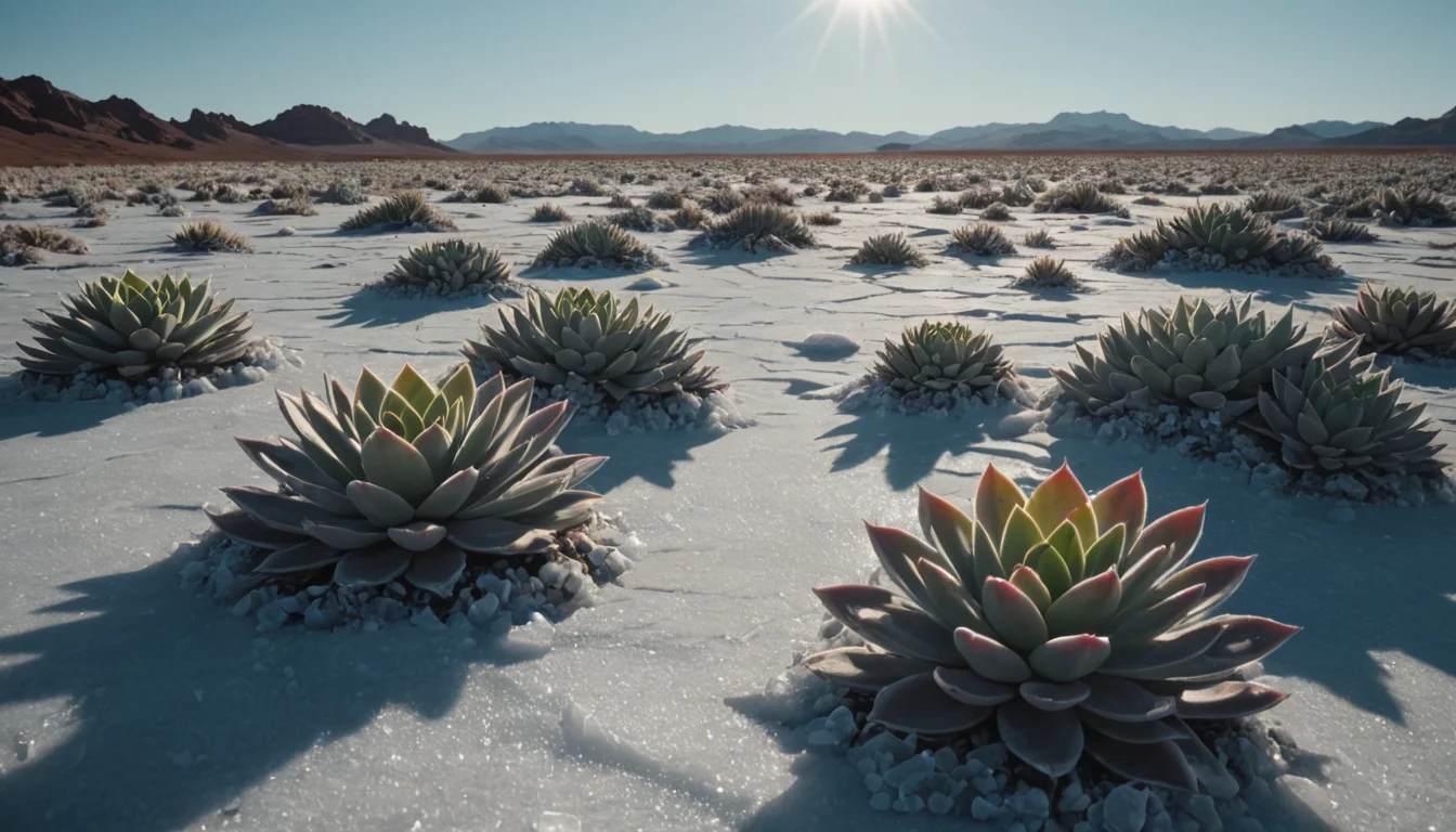 Frozen Desert Oasis — AI generated image