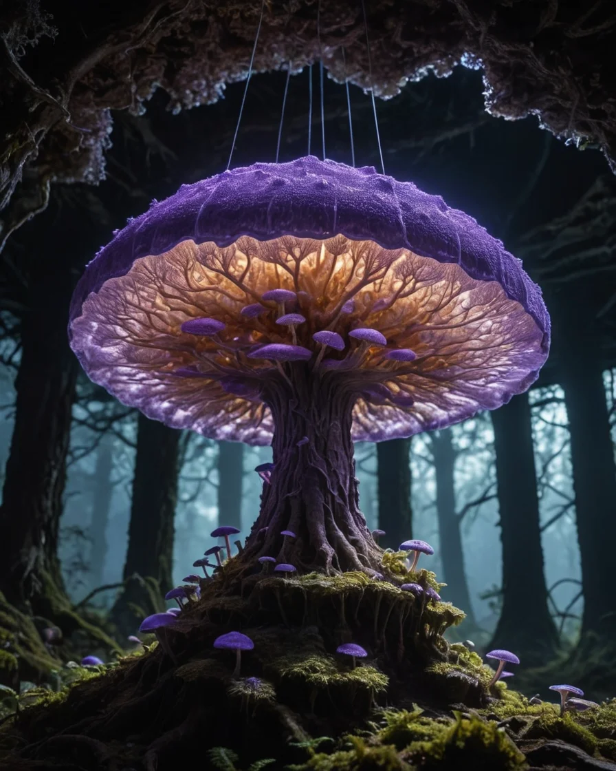 Myco-City Bloom — AI generated image