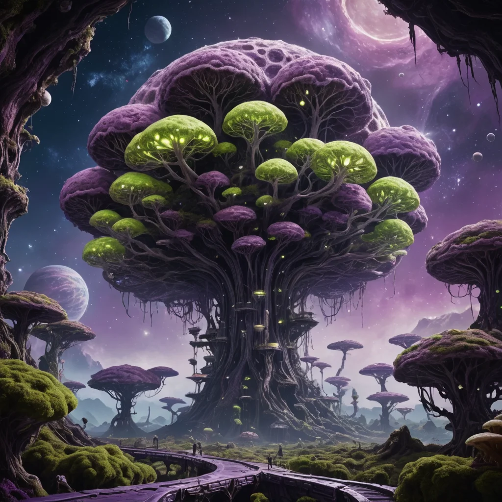 Fungal Space Station — AI generated image