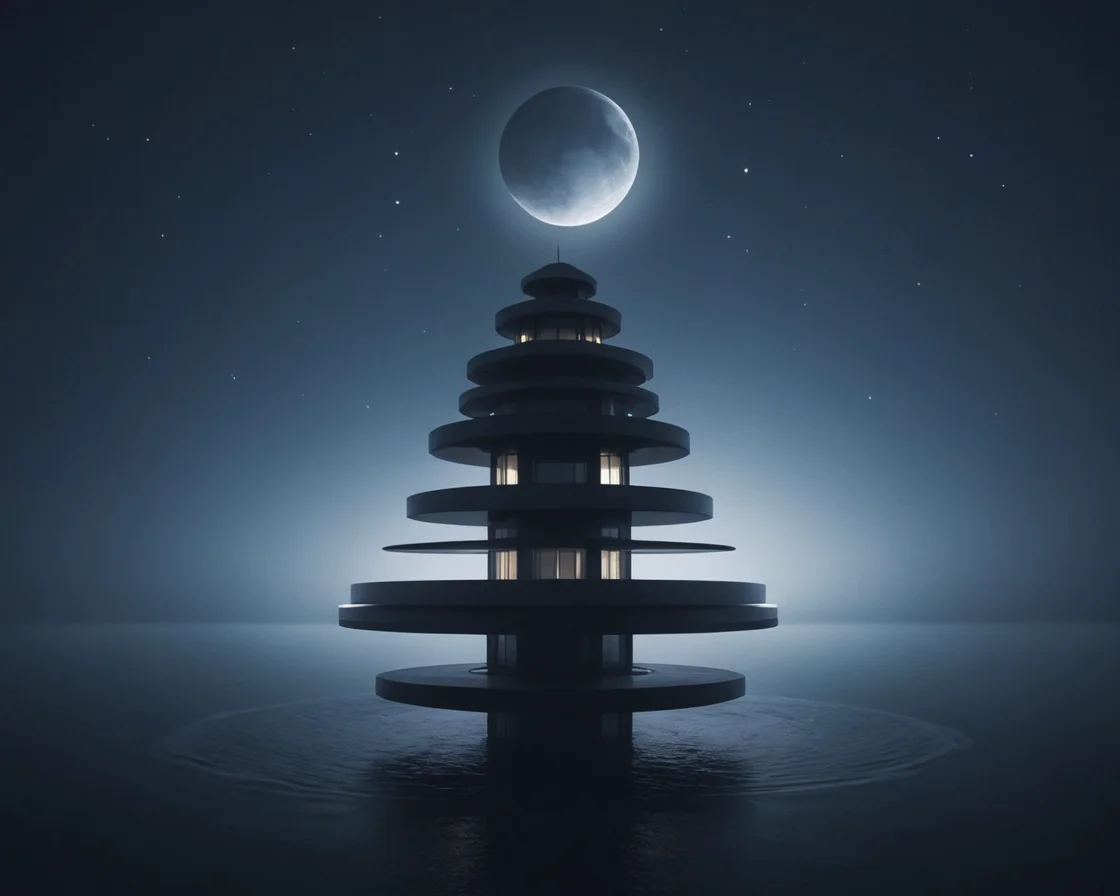 Geometric Float City — AI generated image