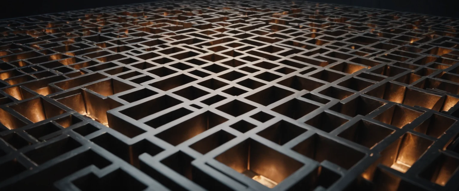 Geometric Void Labyrinth — AI generated image