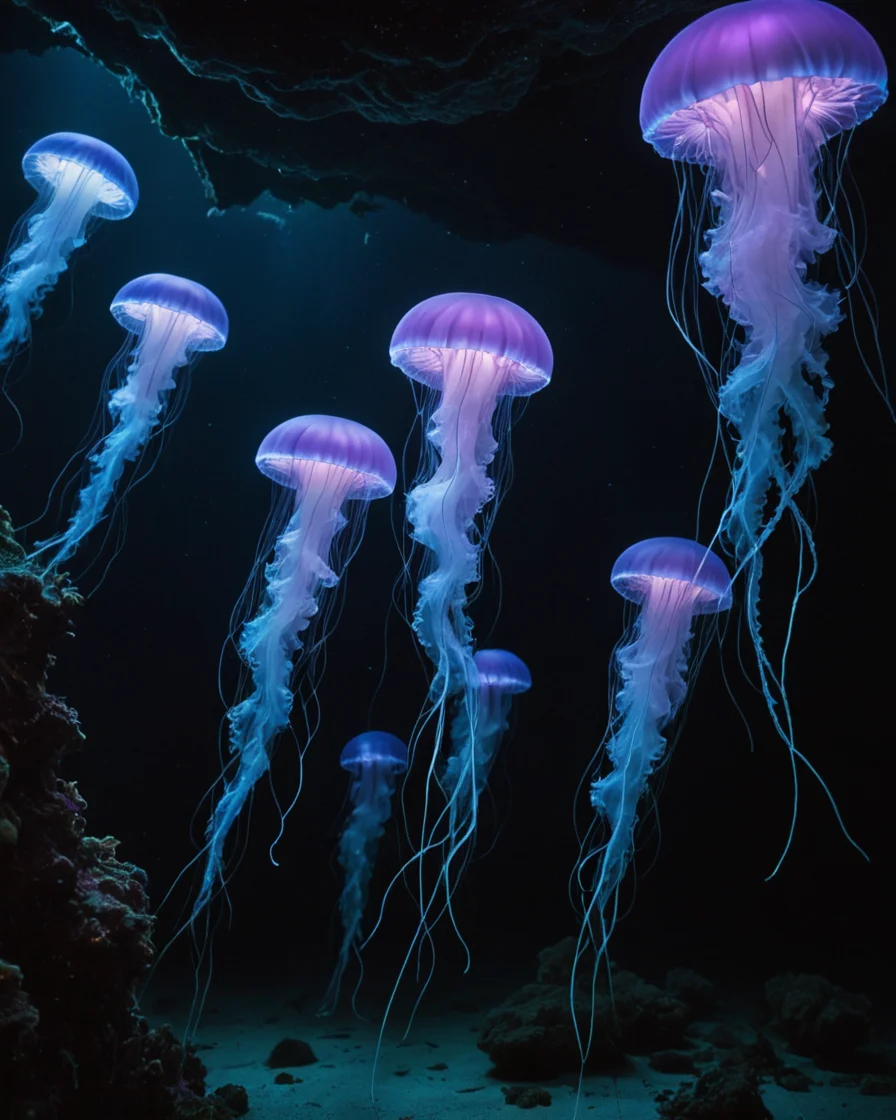 Ghostly Lumina Tide — AI generated image