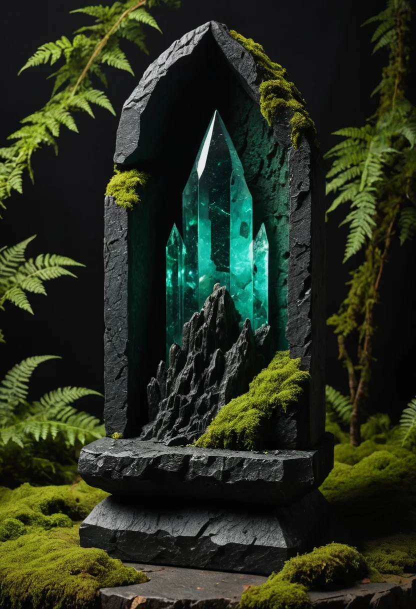Gilded Moss Altar — AI generated image