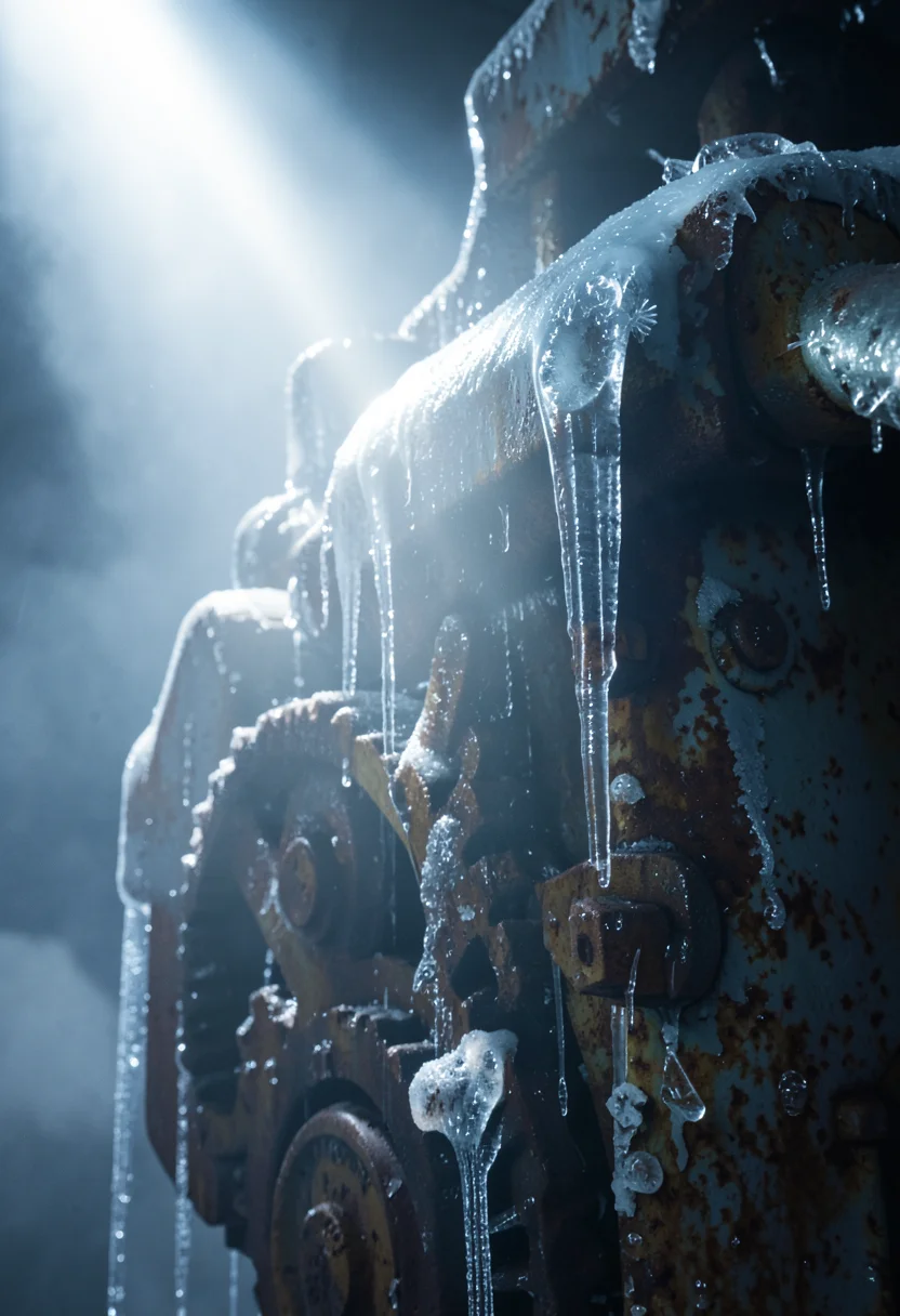 Frozen Mechanics — AI generated image