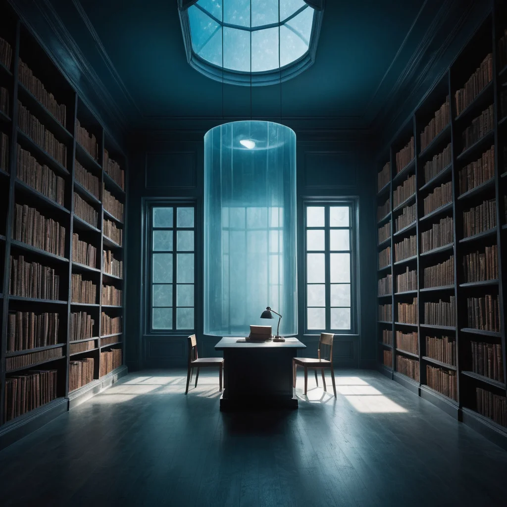 Glass Archive Library — AI generated image