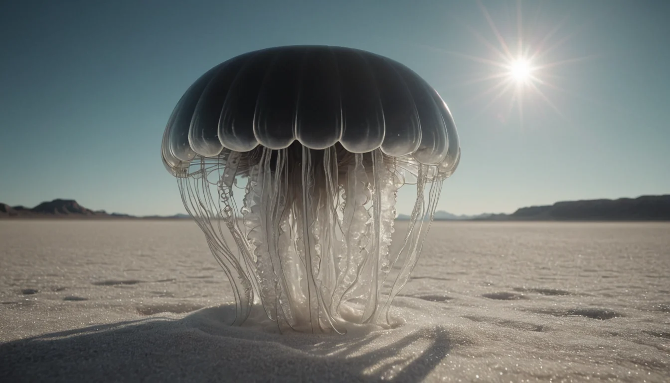 Glass Jellyfish Desolation — AI generated image