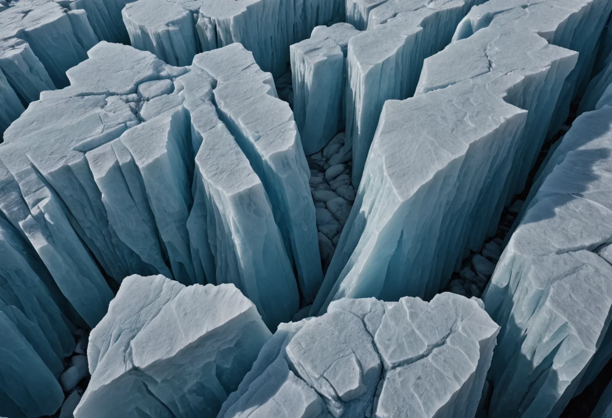 Glacial Memory Carving — AI generated image