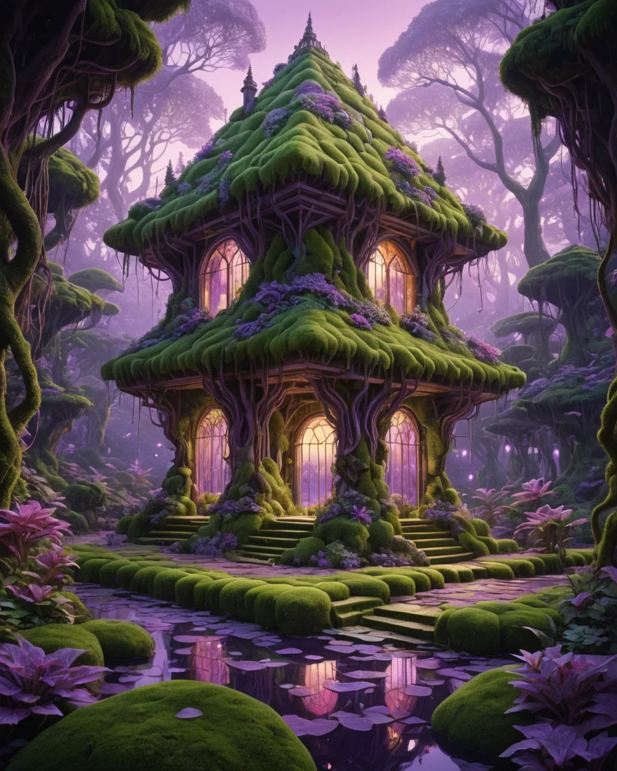 Impossible Geometry Garden — AI generated image