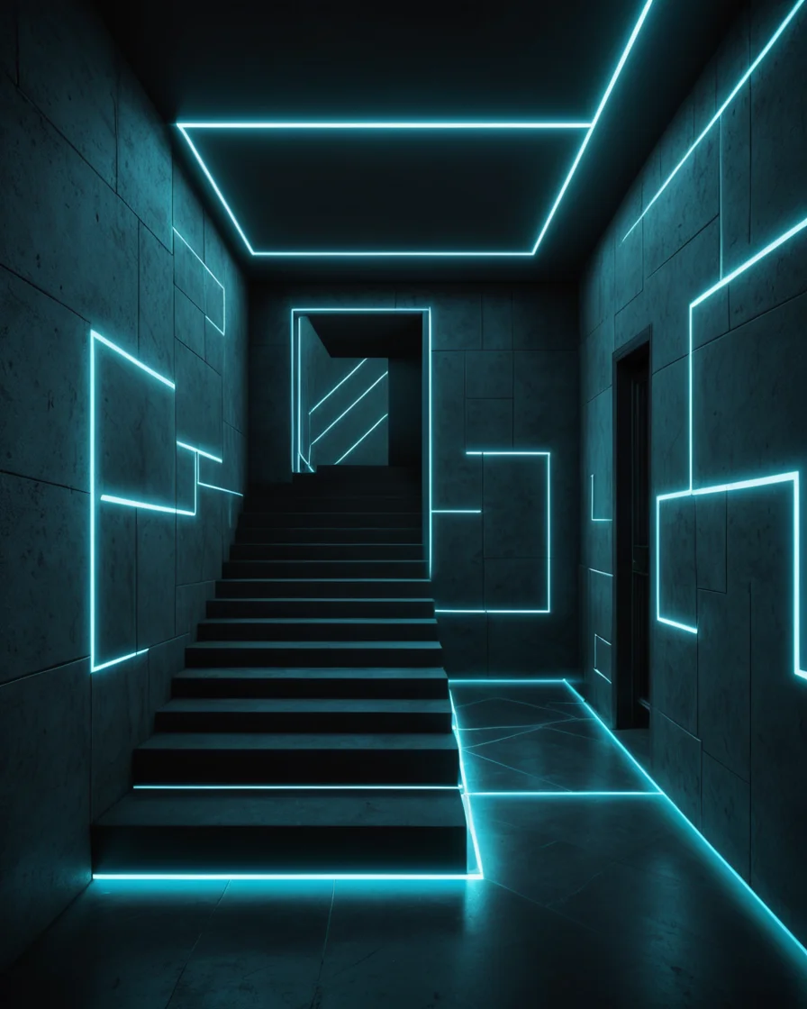 The Folded Room — AI generated image