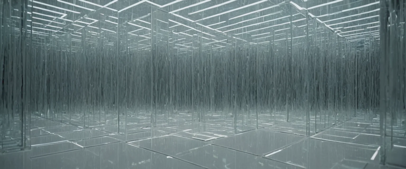 Impossible Glass Labyrinth — AI generated image