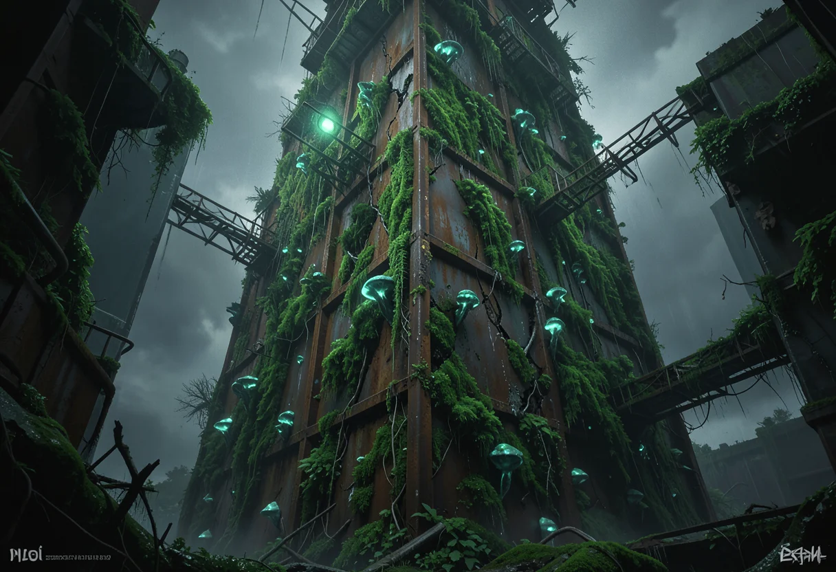 Rust Jungle Spire — AI generated image