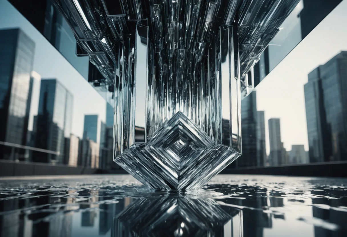 Kinetic Fluid Geometry — AI generated image