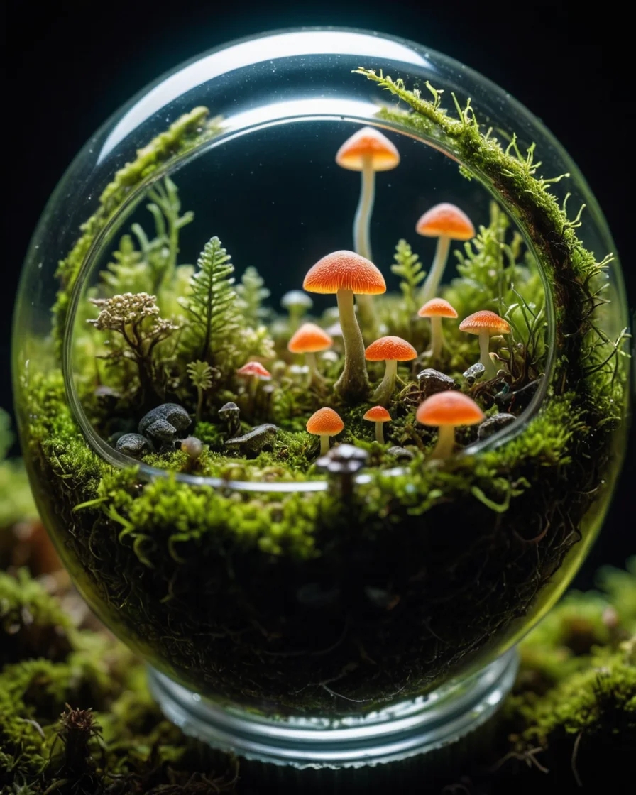 Micro-Flora Within the Lens — AI generated image