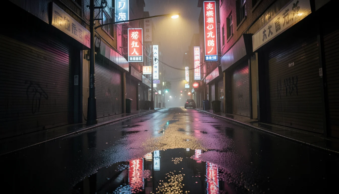 Late Night Neon Drift — AI generated image