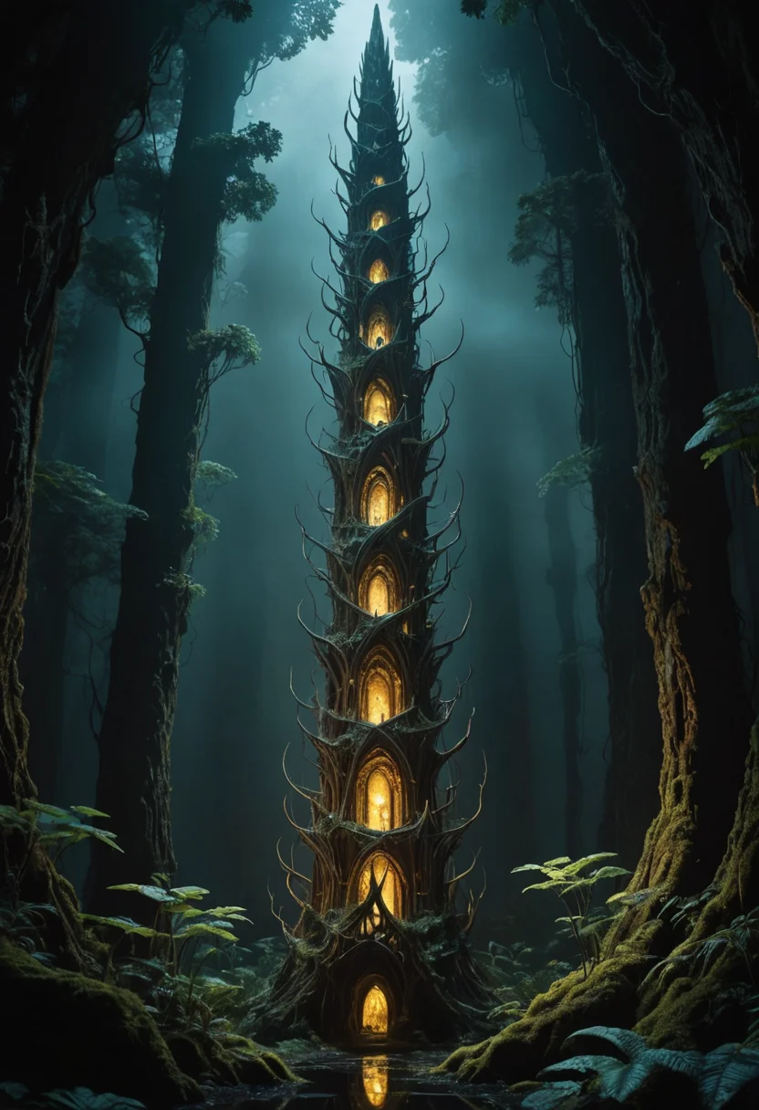 Myco-Vein Spire — AI generated image