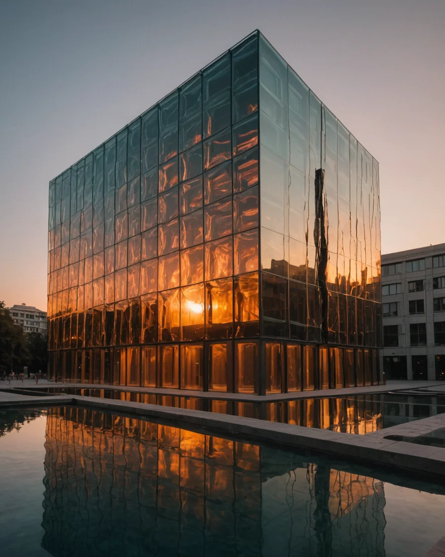 Melting Glass Structure — AI generated image