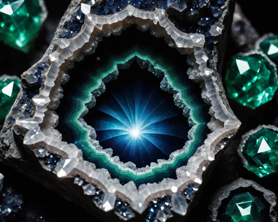 Crystal Abyss Macro — AI generated image