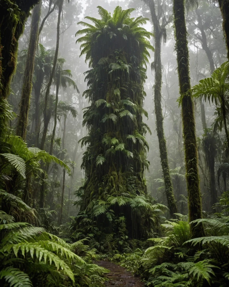 Monsoon Jungle Spire — AI generated image