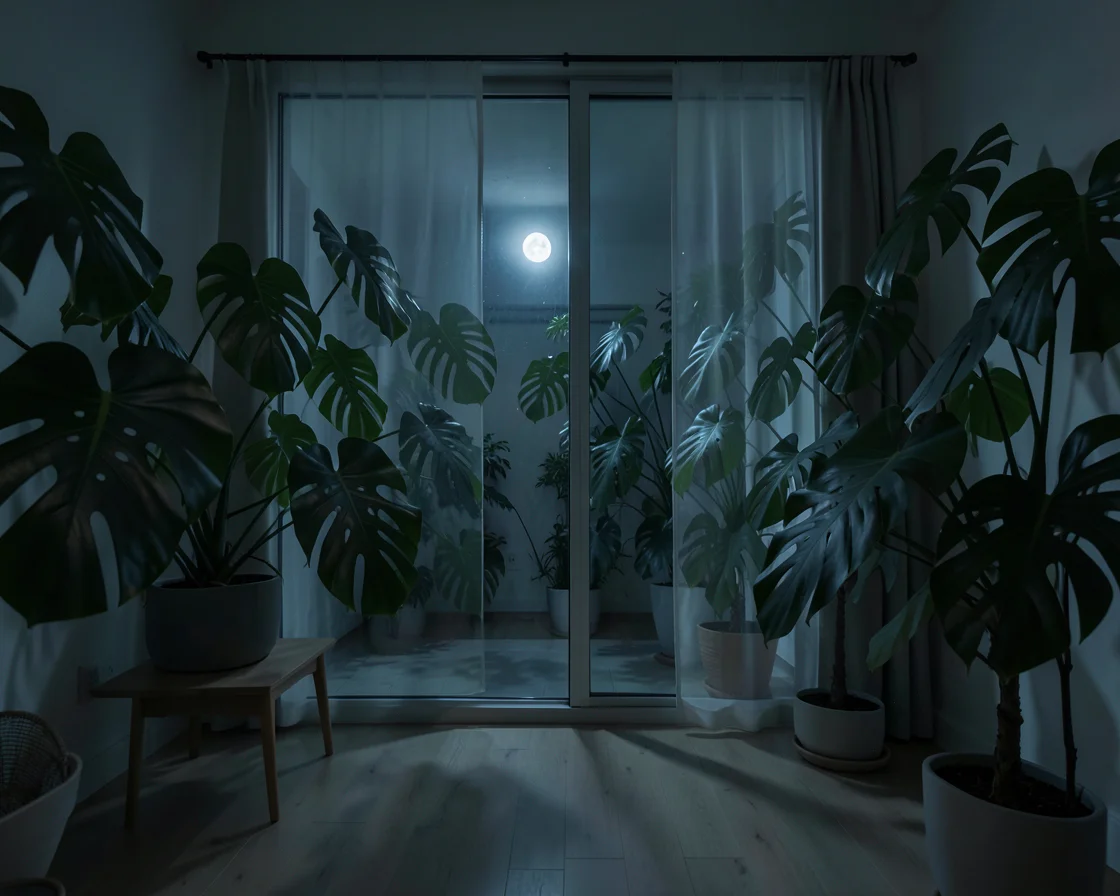Green Curtain Calm — AI generated image