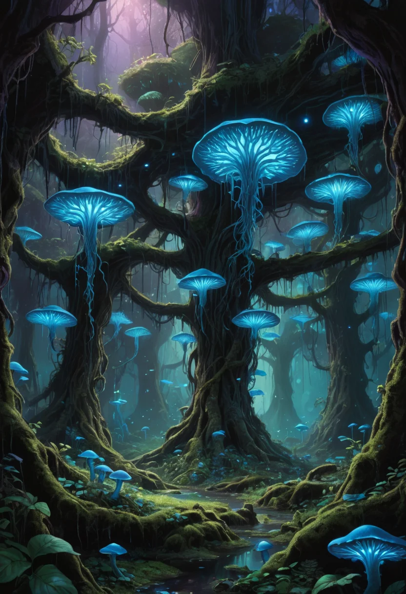 Mycelial Canopy — AI generated image