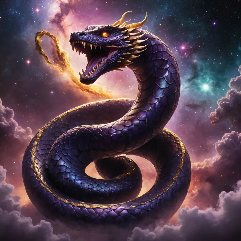 Serpent of the Aether — AI generated image